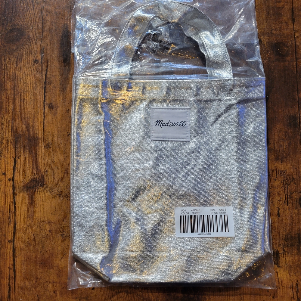 NWT Madewell Silver Tote Bag